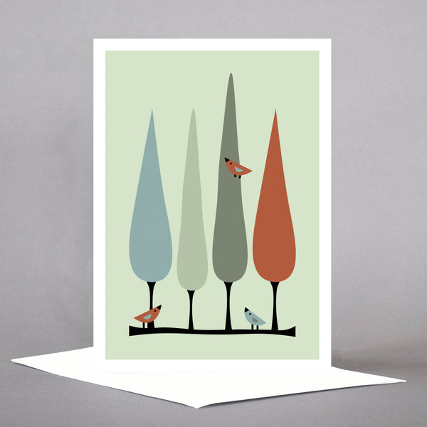 Tree Birds - Set of 5 Individual Cards