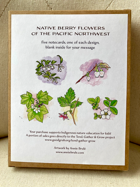 Berry Flowers of the Pacific Northwest - 5 notecard set