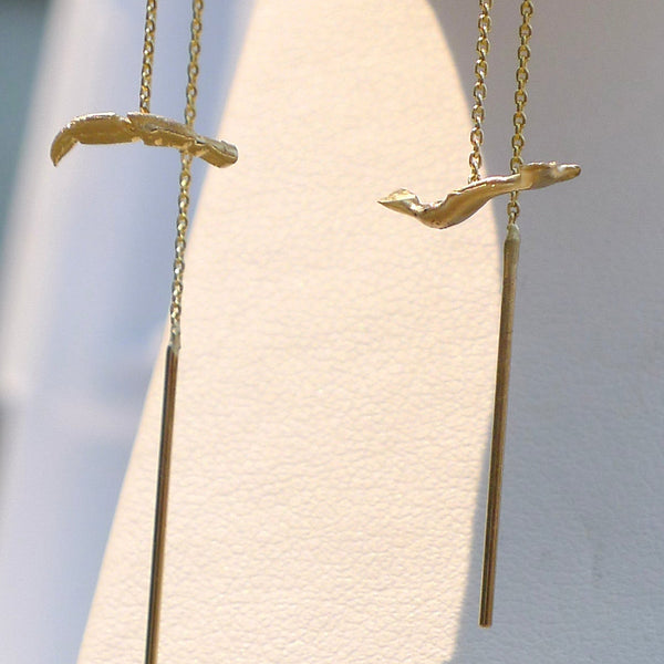 Handmade Crab Claw Inspired Kino Threader Earring