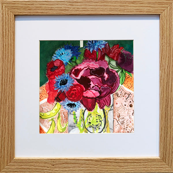 Garden Bouquet Original Painting/Greeting Card