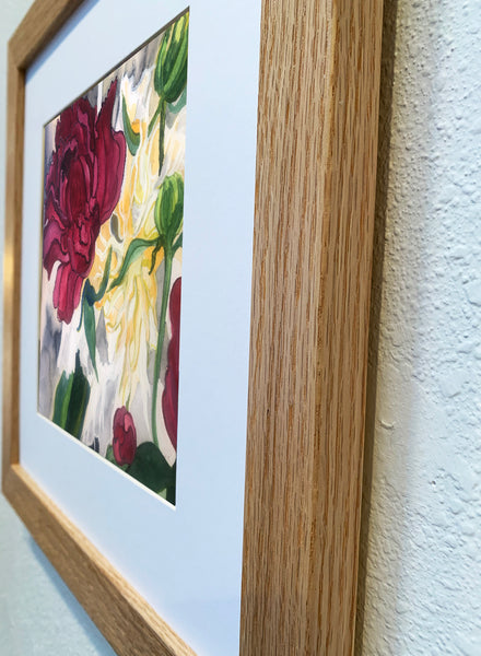 Large Red Poppy Greeting Card / Original Painting