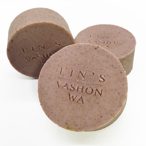 Lin's Patchouli Lavender Benzion Body Scrub Soap