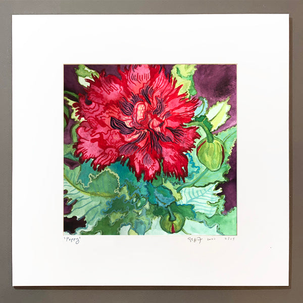 Red Poppy Original Painting/Print/Greeting Card