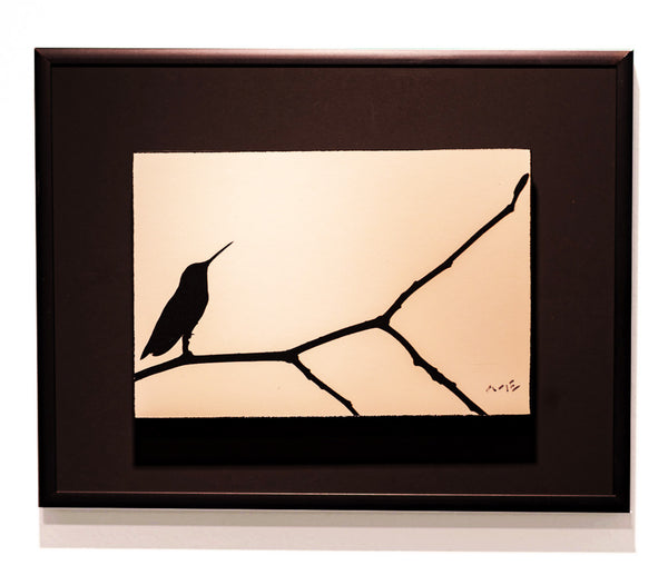 "Rufous Hummingbird, Fisher Pond Vashon Island" - Framed