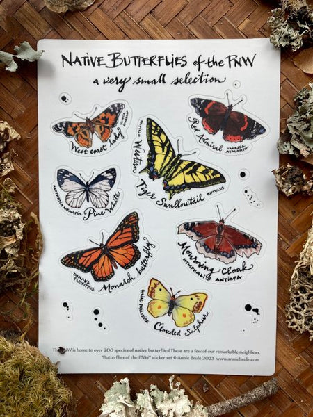 Butterflies of the PNW - sticker sheet