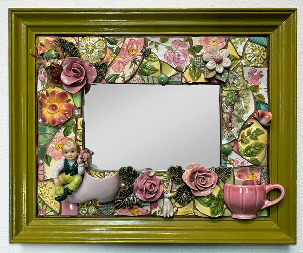 Mosaic Mirror "Spring Green"