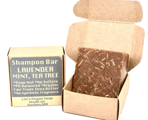 Soap Nut Shampoo Bar - Lavender Mint Tea Tree