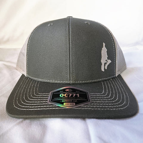 Vashon Island Logo Baseball Hat (Olive/White)