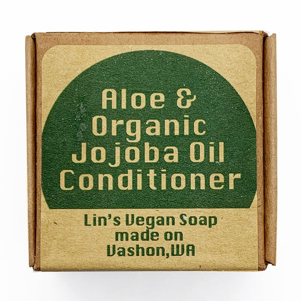aloe-jojoba conditioner Lin's Aloe & Organic Jojoba Oil Hair Conditioner Bar – Handmade On Vashon