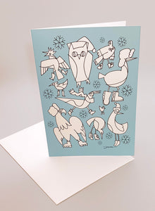 Holiday Card Collection "Bustling Birds" - Set of 6