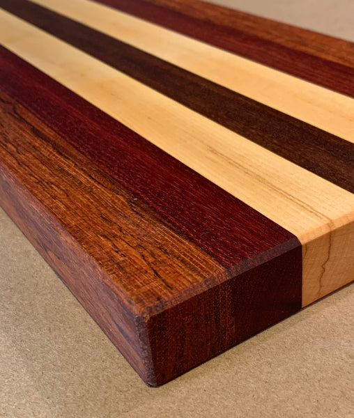 Wooden Cutting Board - Double Blond Stripes