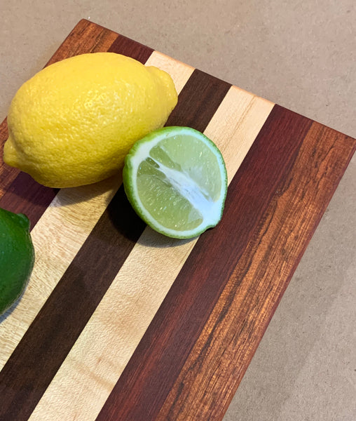 Wooden Cutting Board - Double Blond Stripes