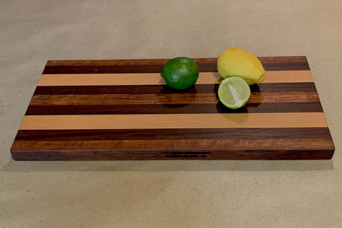 Wooden Cutting Board - 4 Dark Stripes